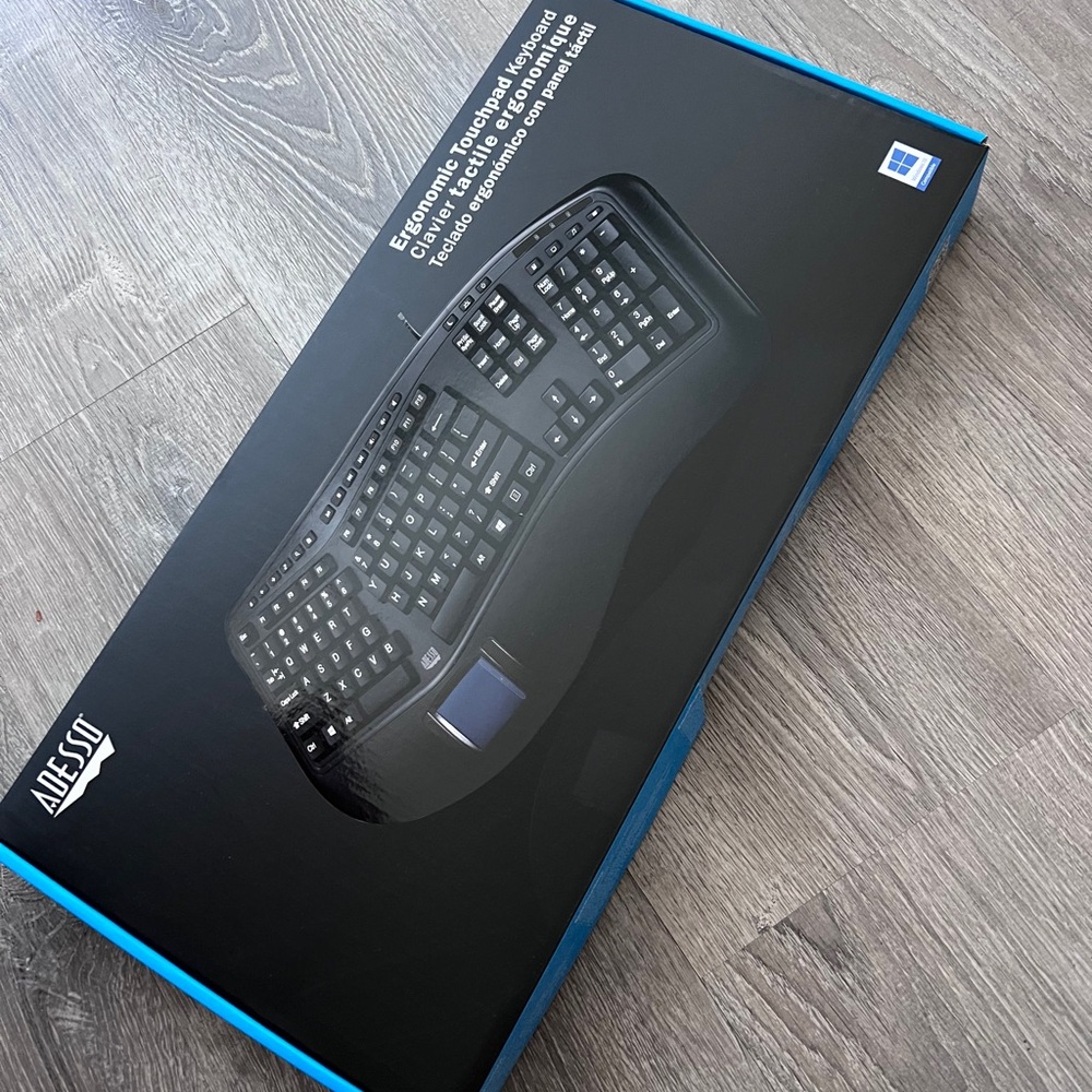 Adesso Ergonomic Touchpad Keyboard